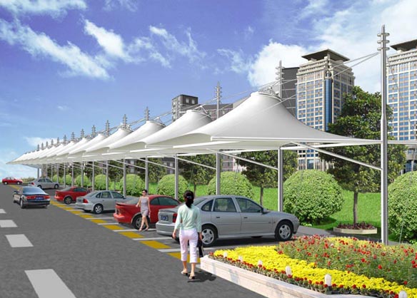 武漢陽光空間膜結構車棚18